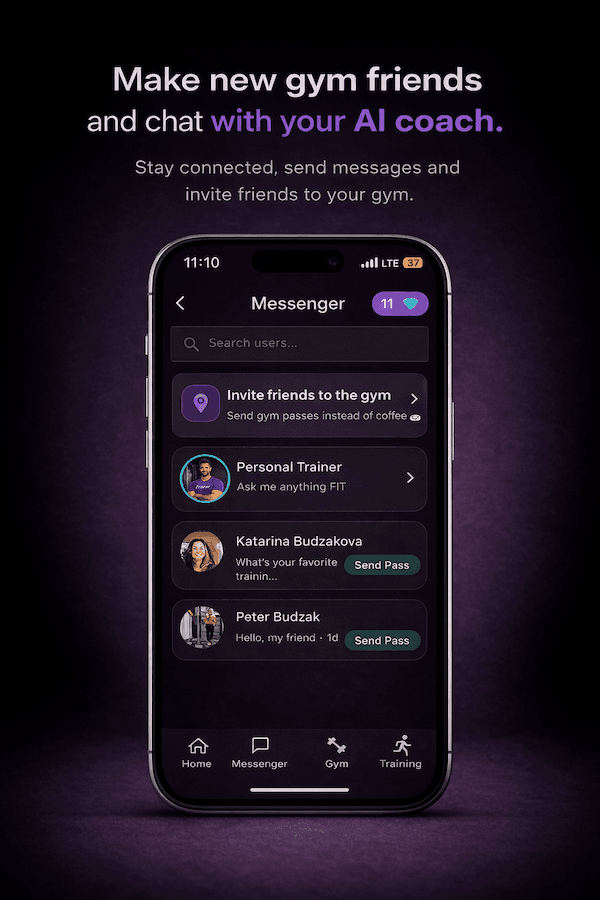 Fitliner messenger screen