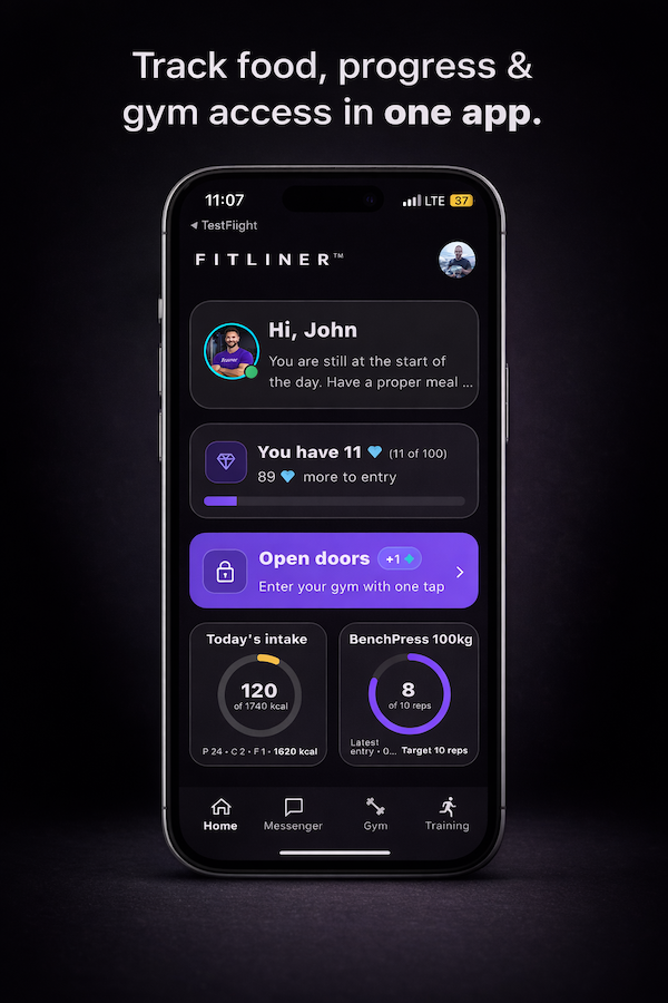 Fitliner home screen