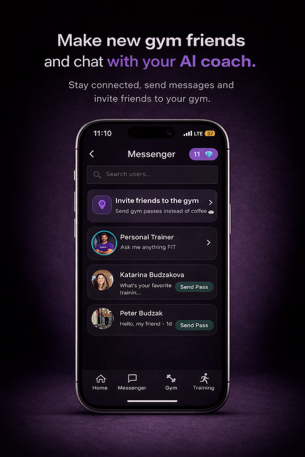 Fitliner messenger screen